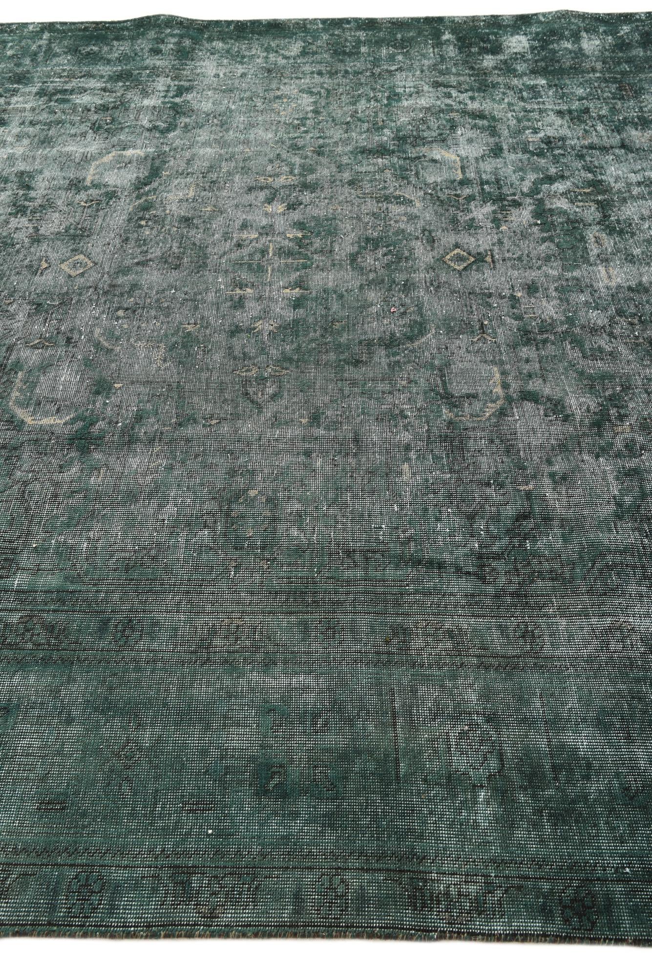 9' 3 x 12' 7 Hand Knotted Ultra Vintage Persian Wool Rug