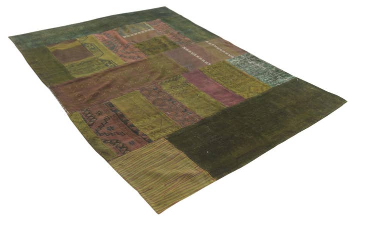 Detail image of 5' 10 x 8' 1 Hand Knotted Ultra Vintage Persian Wool Rug