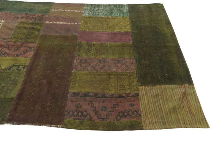 5' 10 x 8' 1 Hand Knotted Ultra Vintage Persian Wool Rug