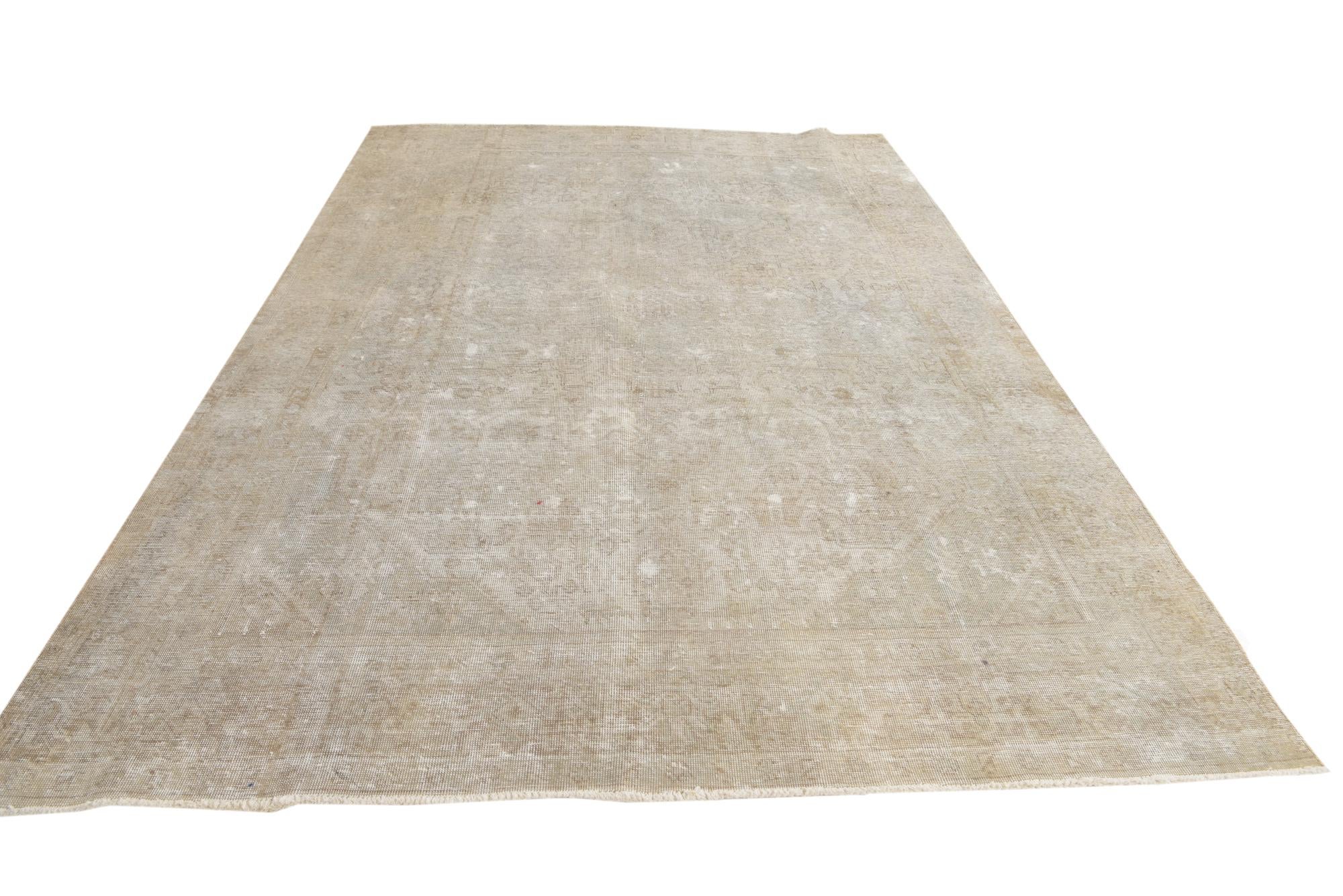 7' 5 x 11' Hand Knotted Ultra Vintage Persian Wool Rug