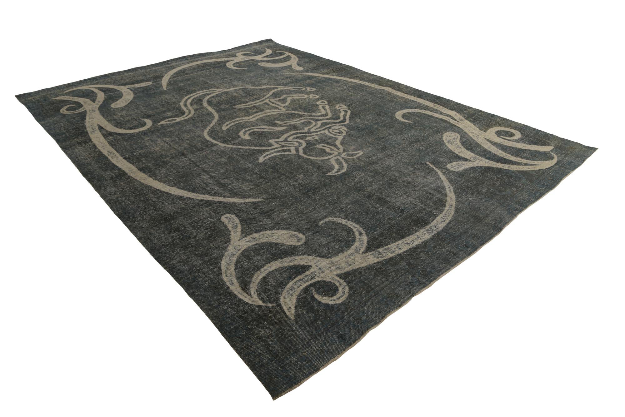 9' 5 x 12' 6 Hand Knotted Ultra Vintage Persian Wool Rug