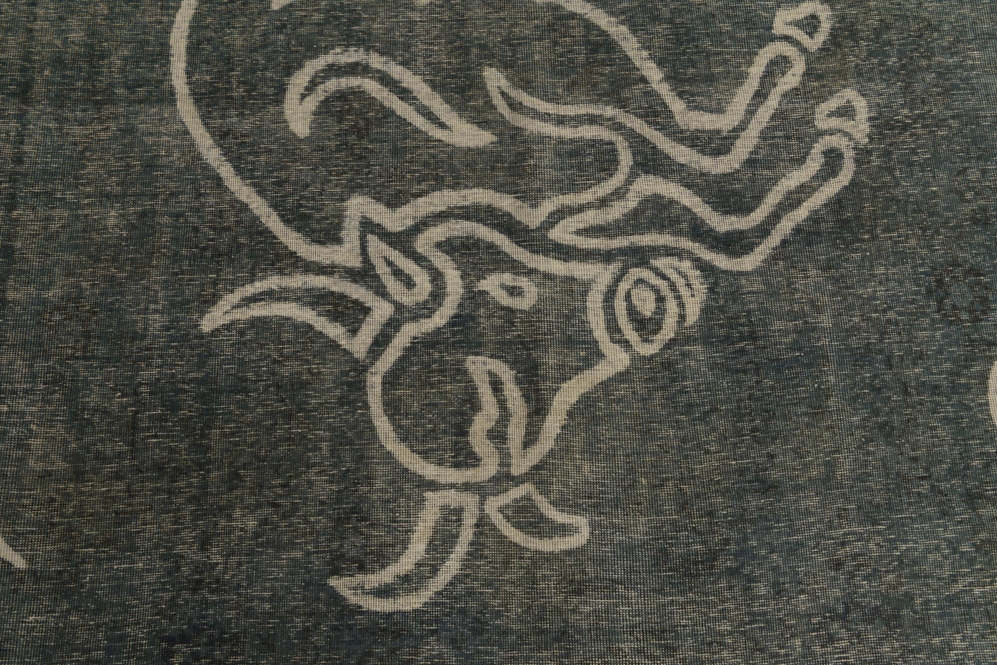 9' 5 x 12' 6 Hand Knotted Ultra Vintage Persian Wool Rug