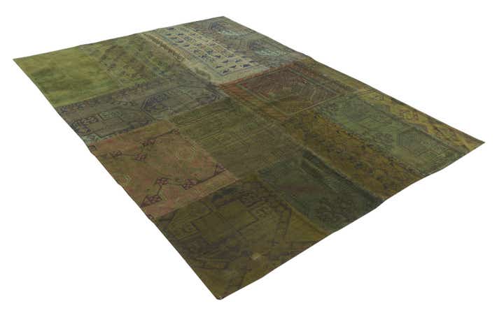 5' 10 x 8' 2 Hand Knotted Ultra Vintage Persian Wool Rug