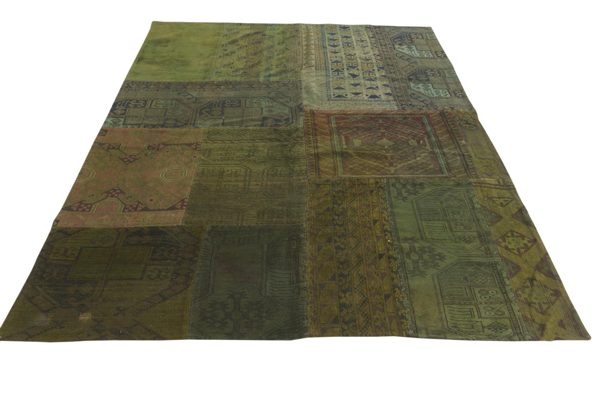 5' 10 x 8' 2 Hand Knotted Ultra Vintage Persian Wool Rug