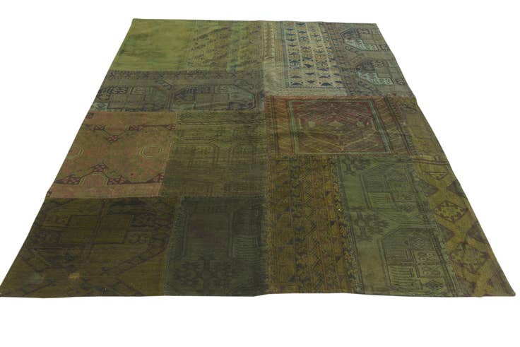 Detail image of 5' 10 x 8' 2 Hand Knotted Ultra Vintage Persian Wool Rug