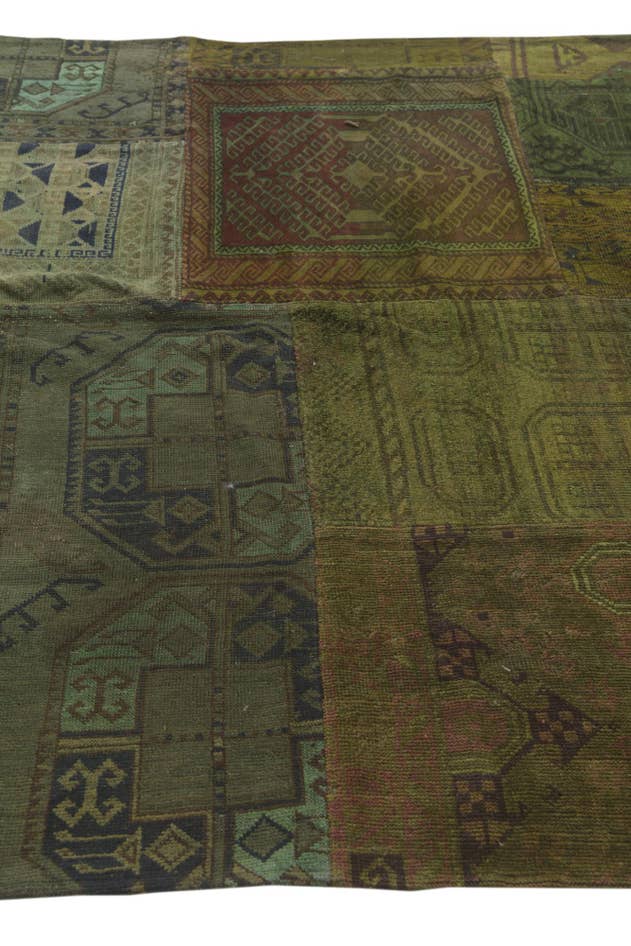 Detail image of 5' 10 x 8' 2 Hand Knotted Ultra Vintage Persian Wool Rug
