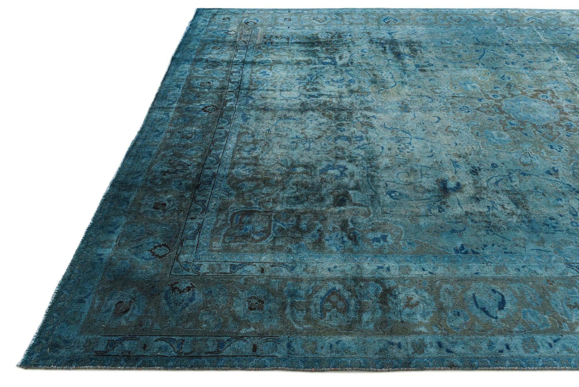 9' 7 x 12' 3 Hand Knotted Ultra Vintage Persian Wool Rug