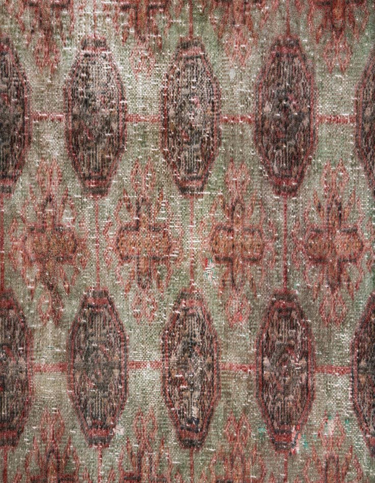 Detail image of 4' 3 x 5' 5  Hand Knotted Ultra Vintage Persian Wool Rug
