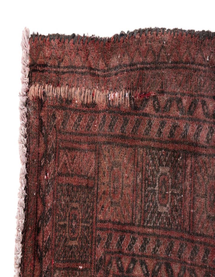 Detail image of 4' 3 x 5' 5  Hand Knotted Ultra Vintage Persian Wool Rug