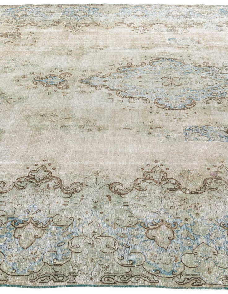 Detail image of 9' 9 x 11' 9  Hand Knotted Ultra Vintage Persian Wool Rug