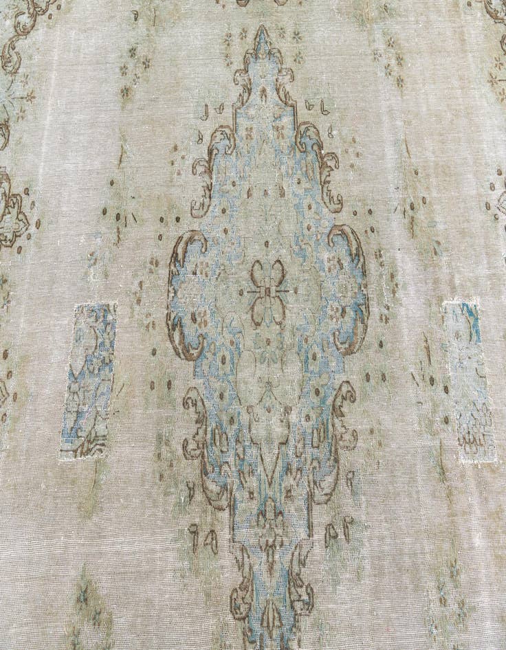 Detail image of 9' 9 x 11' 9  Hand Knotted Ultra Vintage Persian Wool Rug