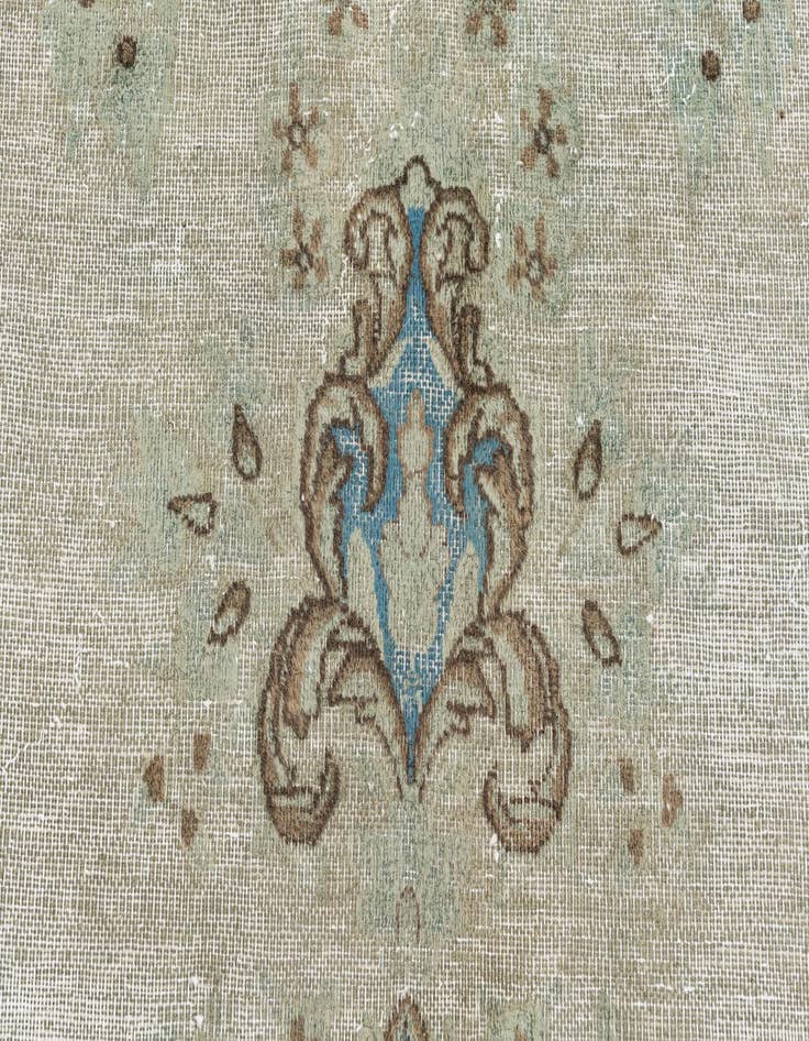 Detail image of 9' 9 x 11' 9  Hand Knotted Ultra Vintage Persian Wool Rug