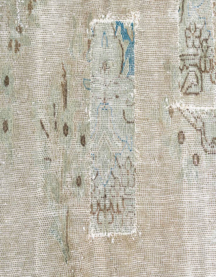 Detail image of 9' 9 x 11' 9  Hand Knotted Ultra Vintage Persian Wool Rug