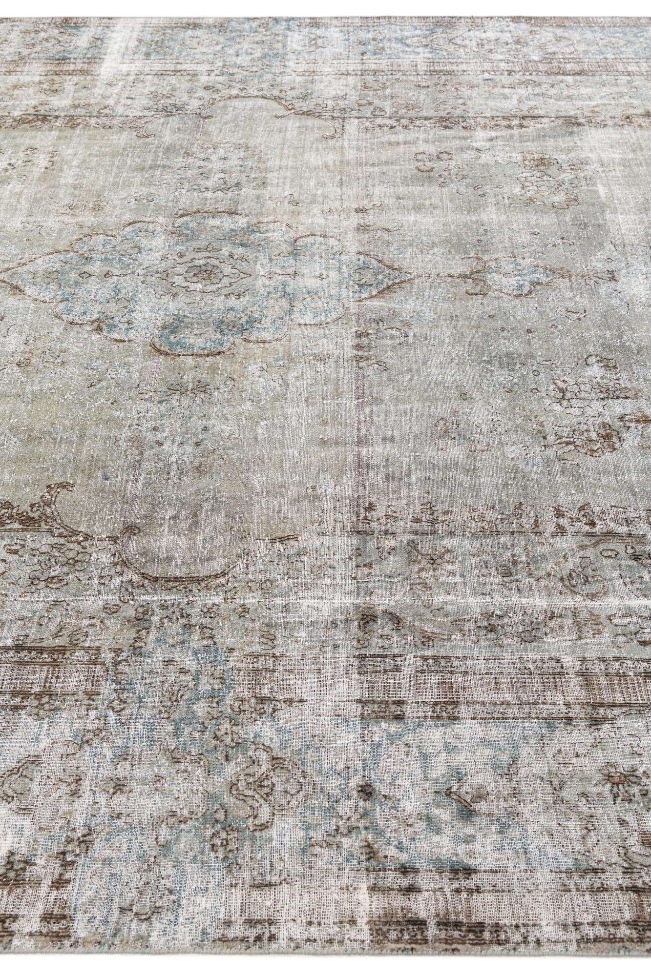 8' 7 x 13' 3 Hand Knotted Ultra Vintage Persian Wool Rug