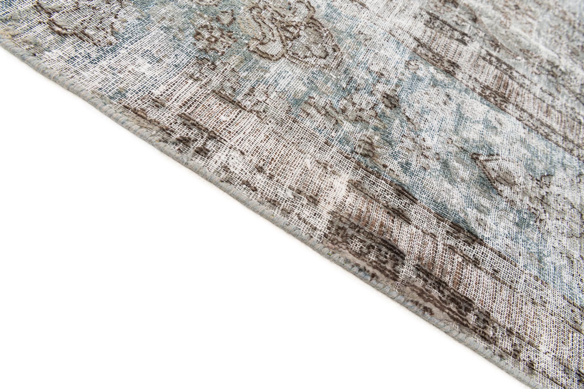 8' 7 x 13' 3 Hand Knotted Ultra Vintage Persian Wool Rug