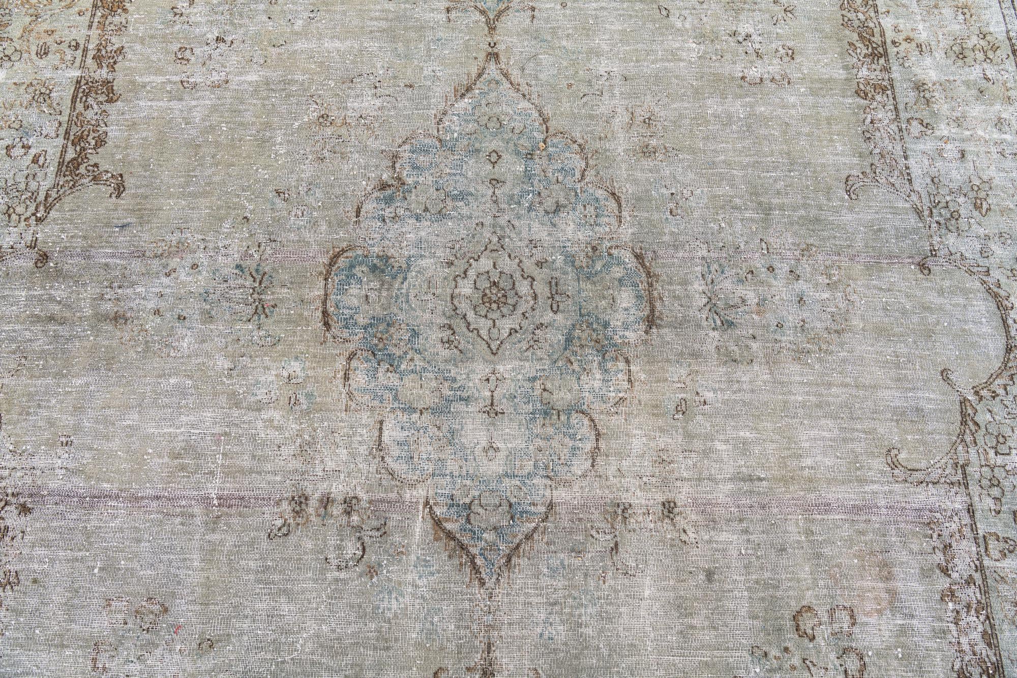 8' 7 x 13' 3 Hand Knotted Ultra Vintage Persian Wool Rug