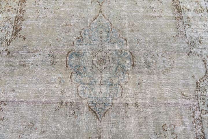 8' 7 x 13' 3 Hand Knotted Ultra Vintage Persian Wool Rug