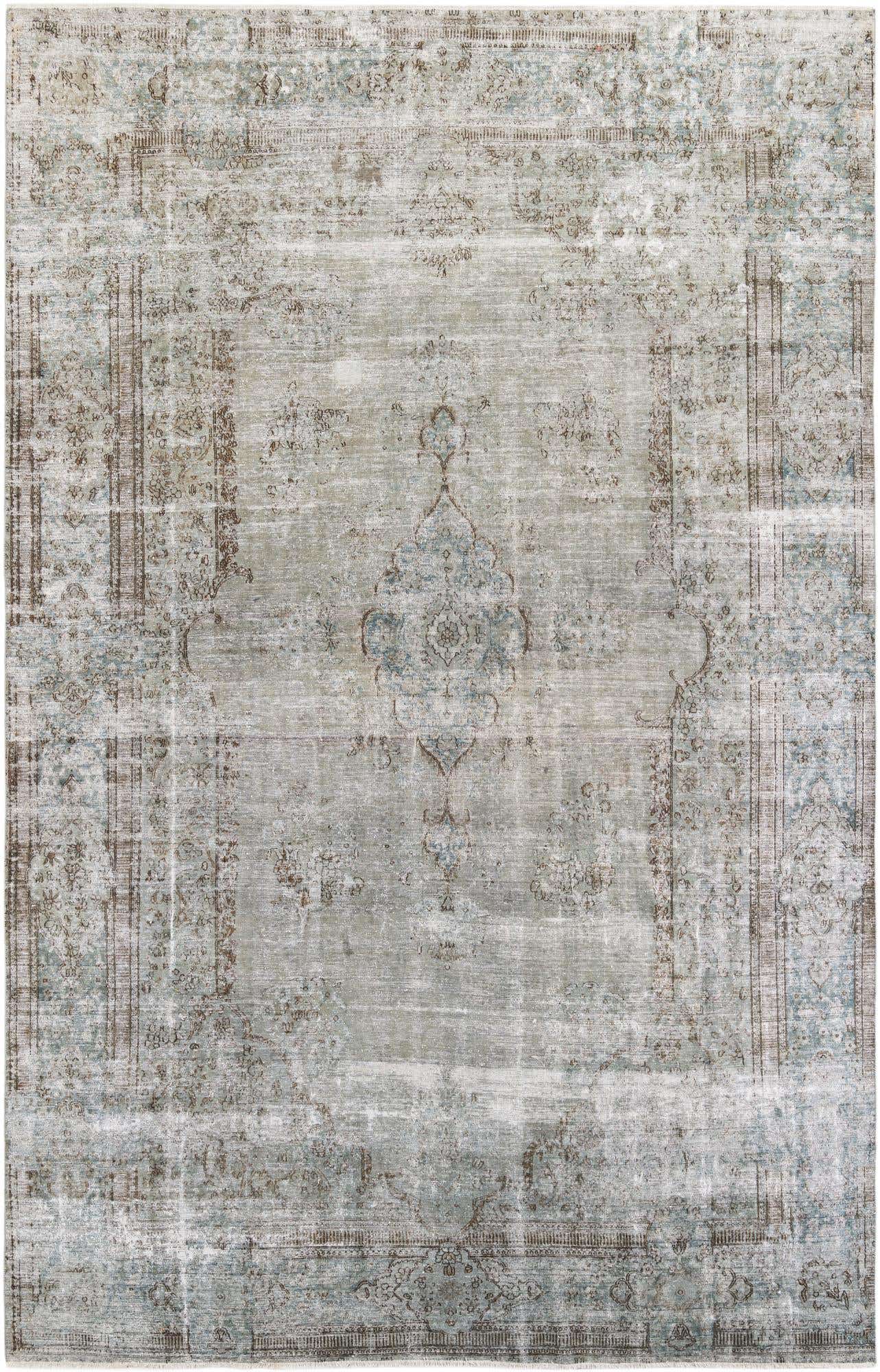 8' 7 x 13' 3 Hand Knotted Ultra Vintage Persian Wool Rug