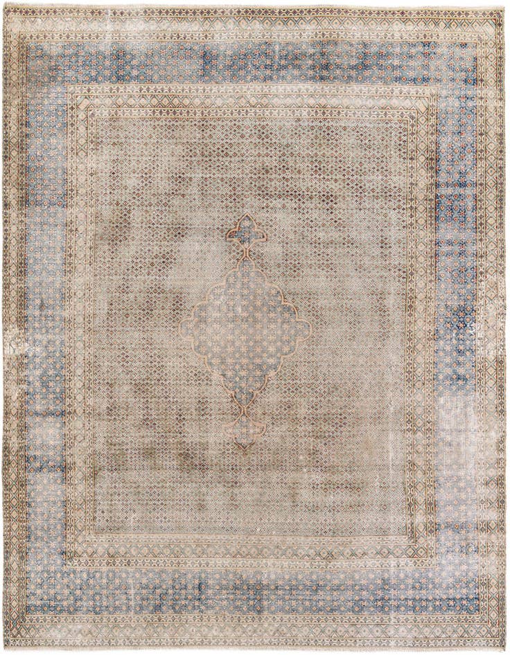 Detail image of 7' 8 x 10' 4 Hand Knotted Ultra Vintage Persian Wool Rug