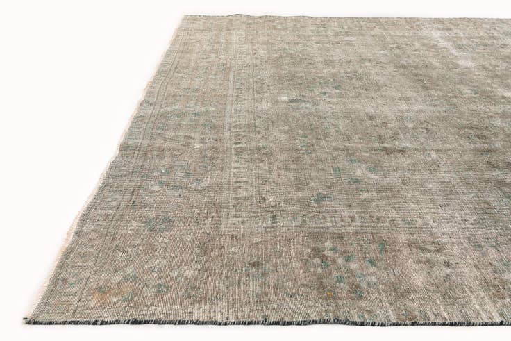 Detail image of 9' 1 x 13' Hand Knotted Ultra Vintage Persian Wool Rug