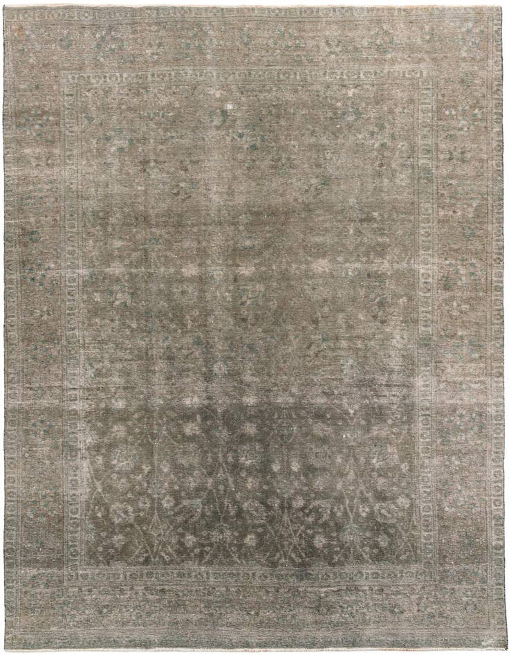 Detail image of 9' 1 x 13' Hand Knotted Ultra Vintage Persian Wool Rug