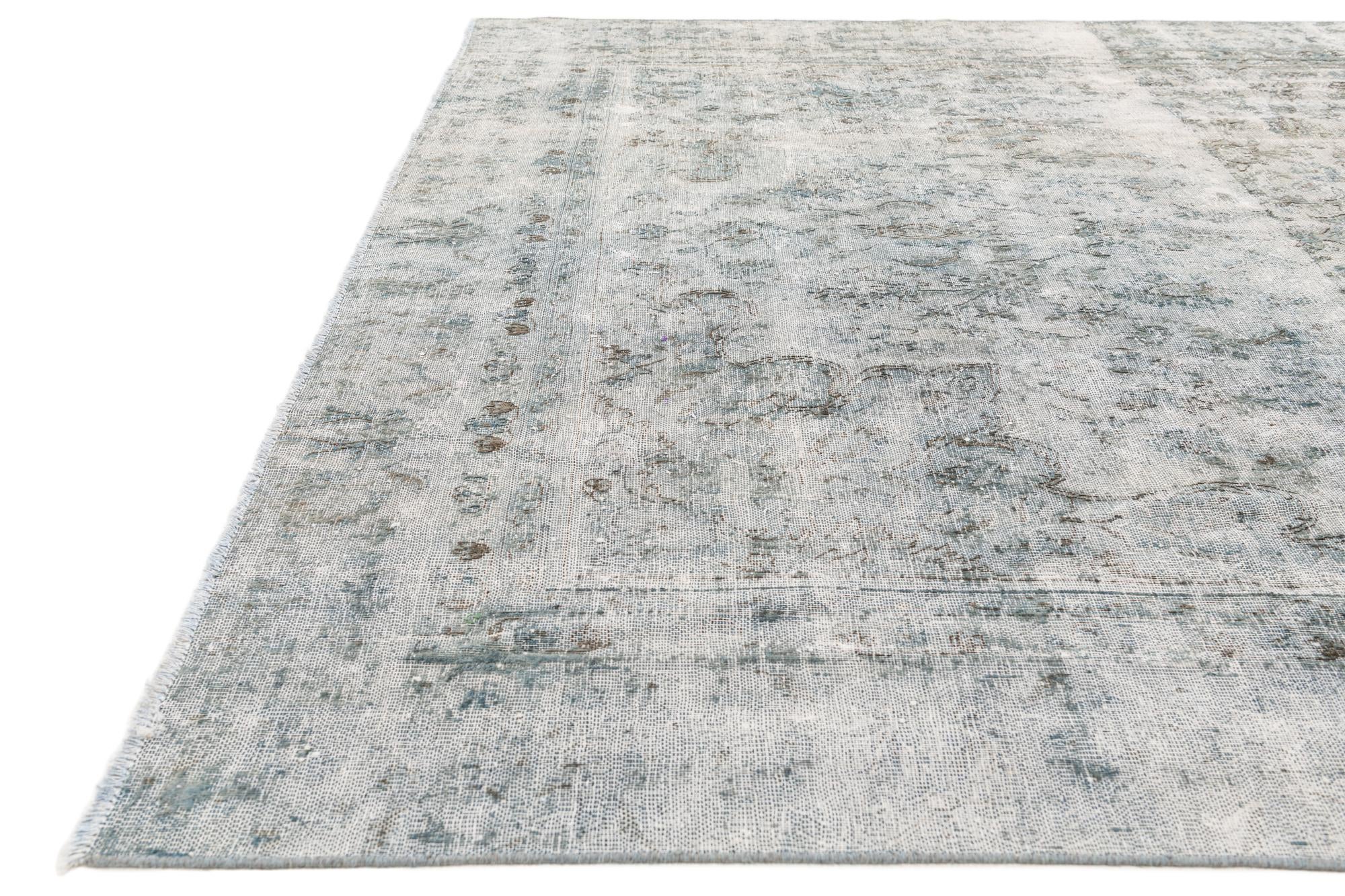 8' x 11' Hand Knotted Ultra Vintage Persian Wool Rug
