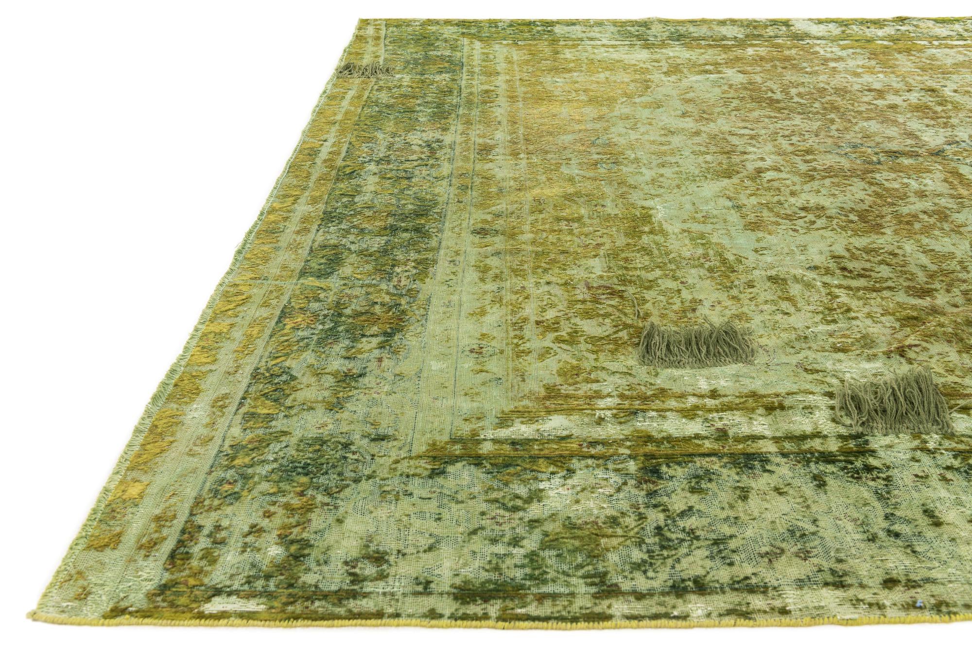 9' 2 x 13' 8 Hand Knotted Ultra Vintage Persian Wool Rug