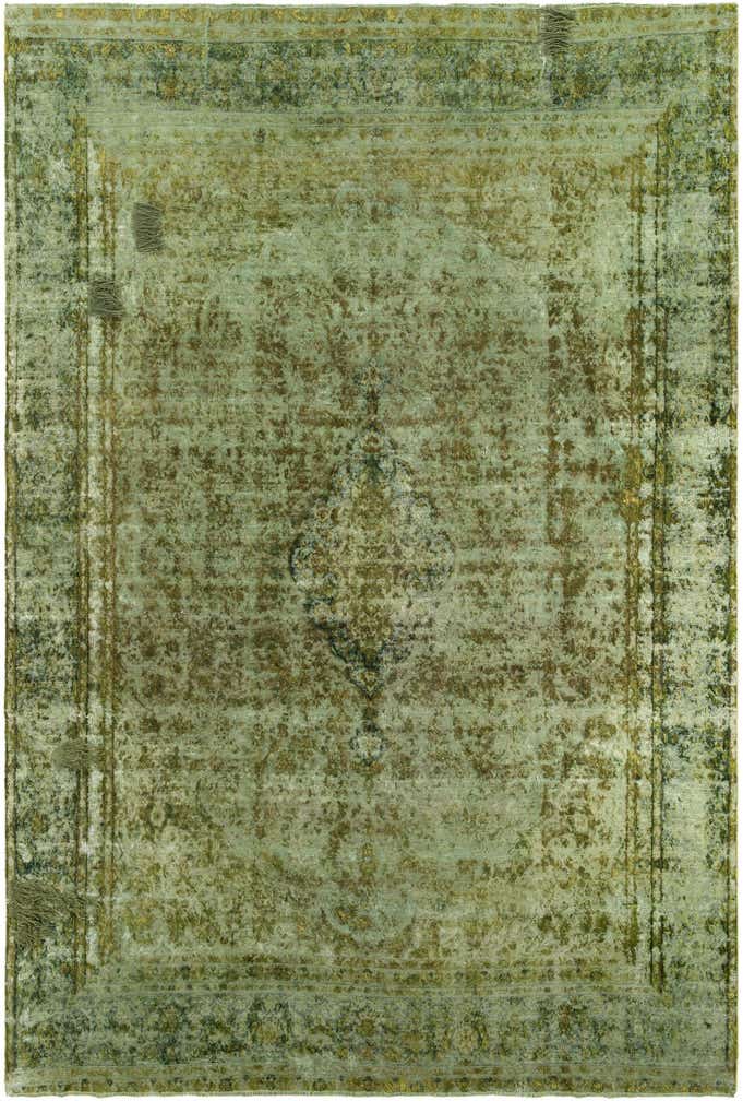 9' 2 x 13' 8 Hand Knotted Ultra Vintage Persian Wool Rug