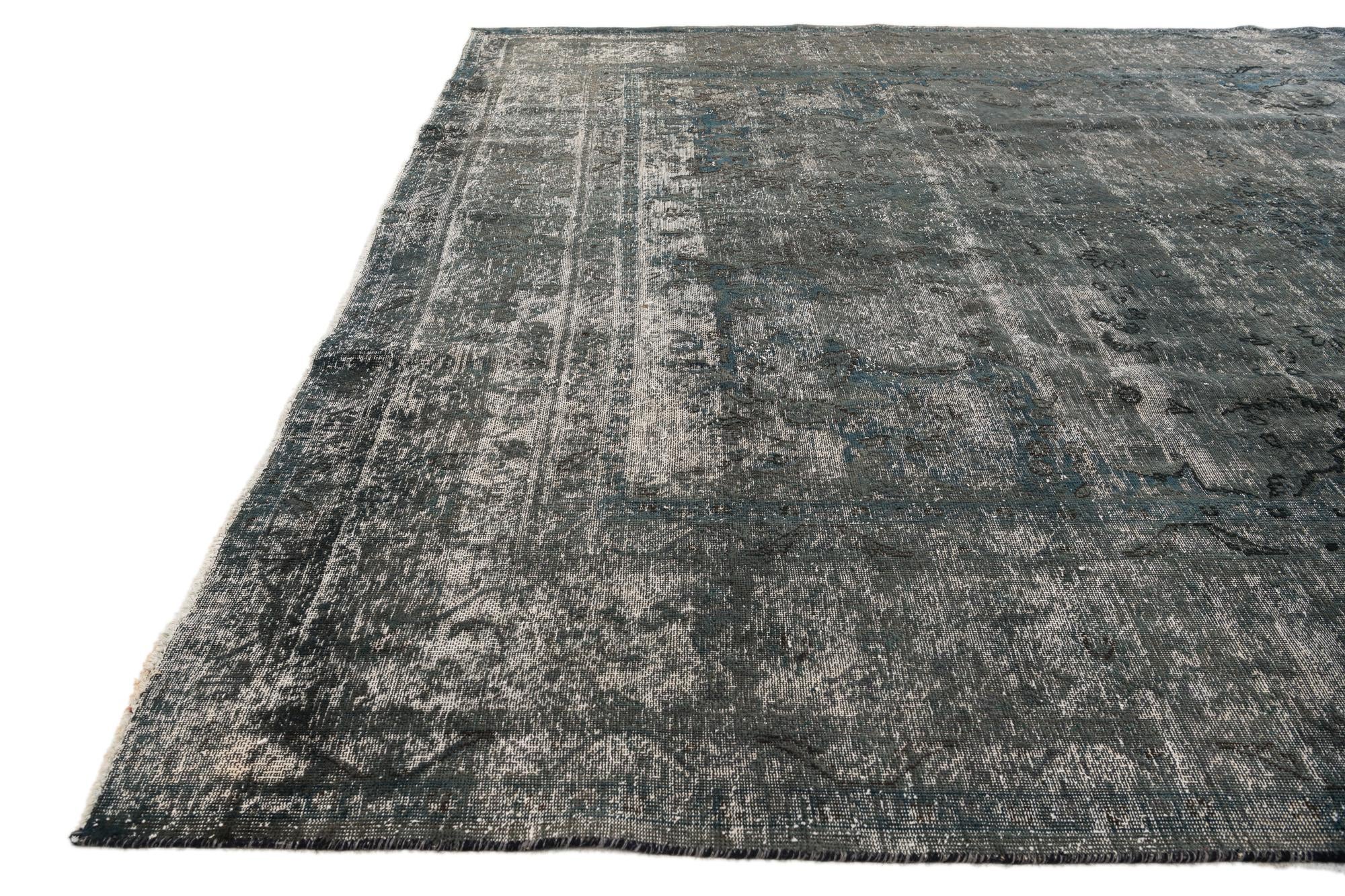 9' 6 x 12' 5 Hand Knotted Ultra Vintage Persian Wool Rug