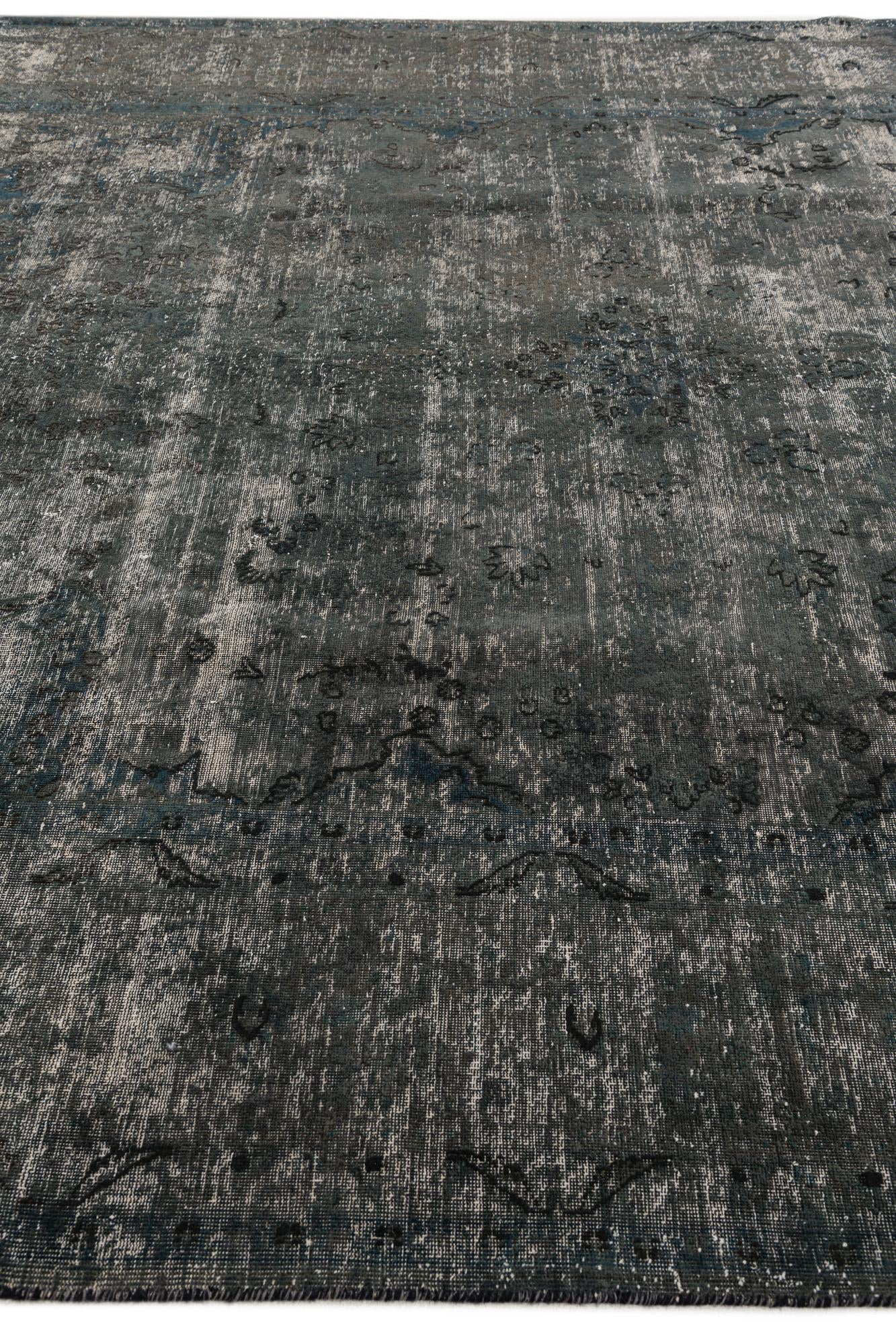 9' 6 x 12' 5 Hand Knotted Ultra Vintage Persian Wool Rug