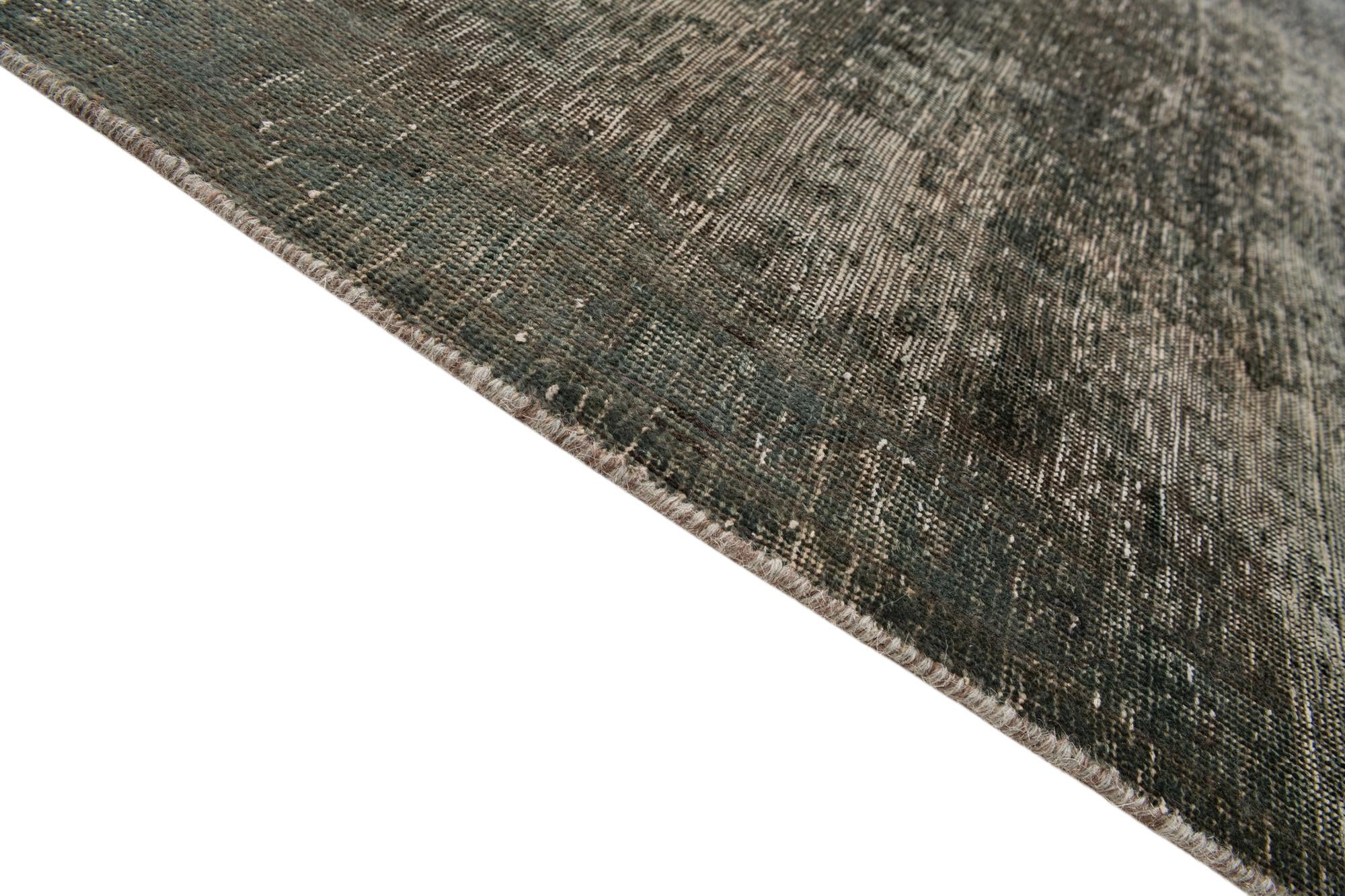 9' 4 x 12' 5 Hand Knotted Ultra Vintage Persian Wool Rug