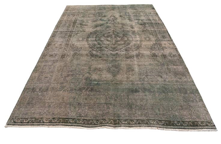 Detail image of 6' 5 x 9' 5 Hand Knotted Ultra Vintage Persian Wool Rug