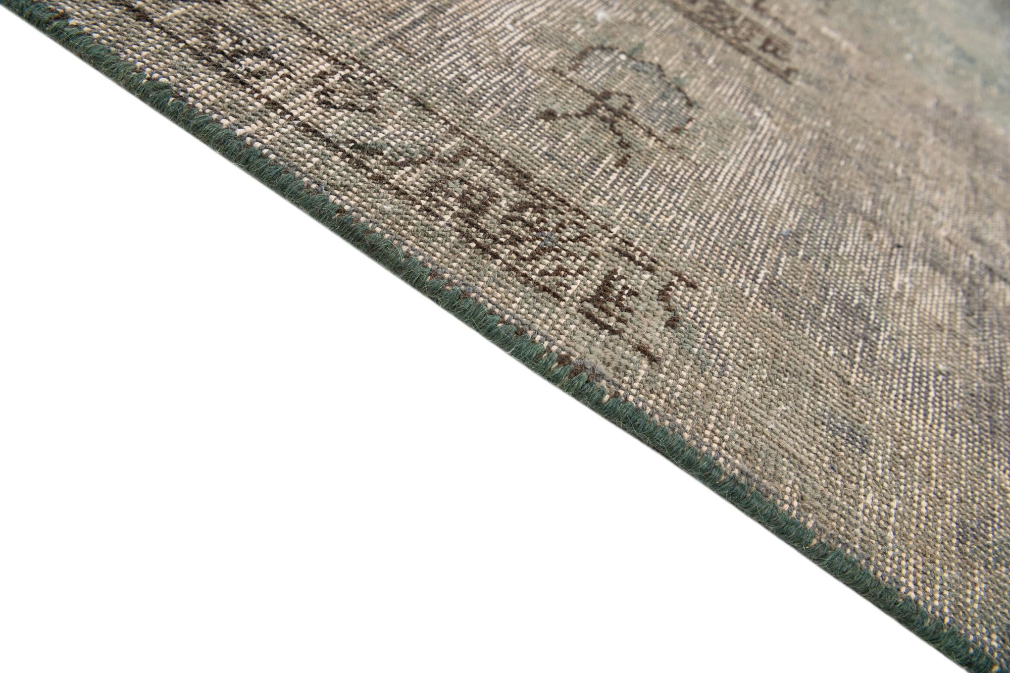6' 5 x 9' 5 Hand Knotted Ultra Vintage Persian Wool Rug