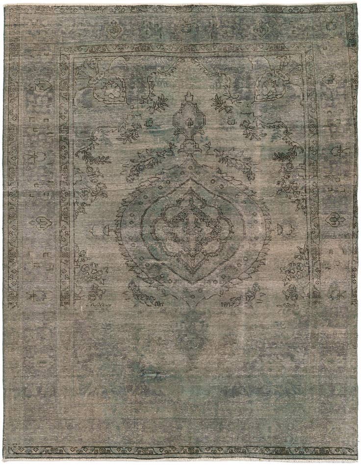 Detail image of 6' 5 x 9' 5 Hand Knotted Ultra Vintage Persian Wool Rug