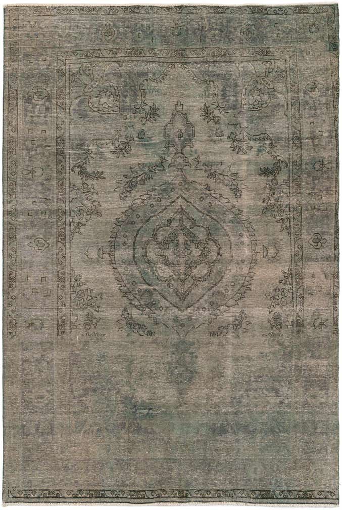 6' 5 x 9' 5 Hand Knotted Ultra Vintage Persian Wool Rug