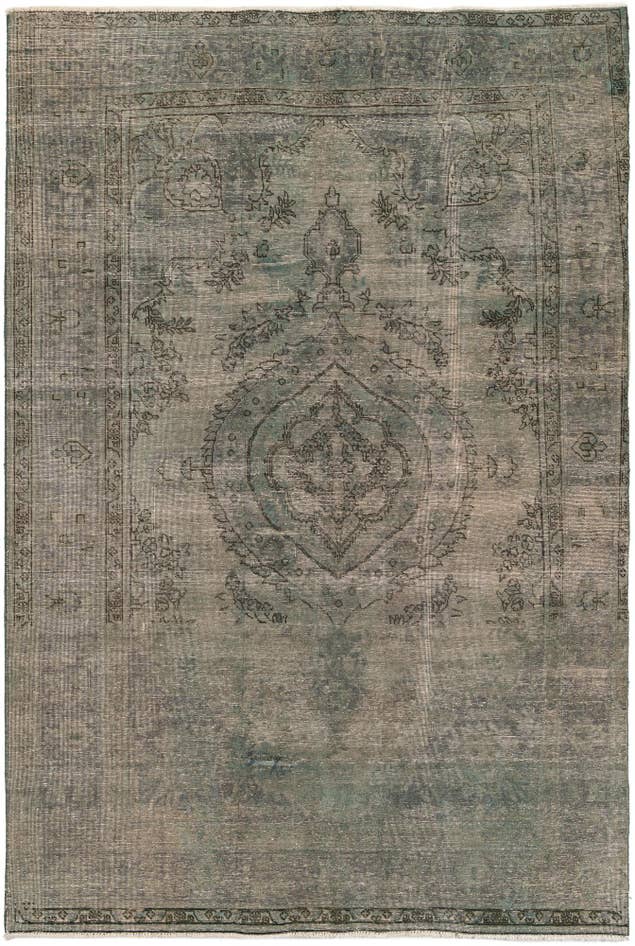 Detail image of 6' 5 x 9' 5 Hand Knotted Ultra Vintage Persian Wool Rug