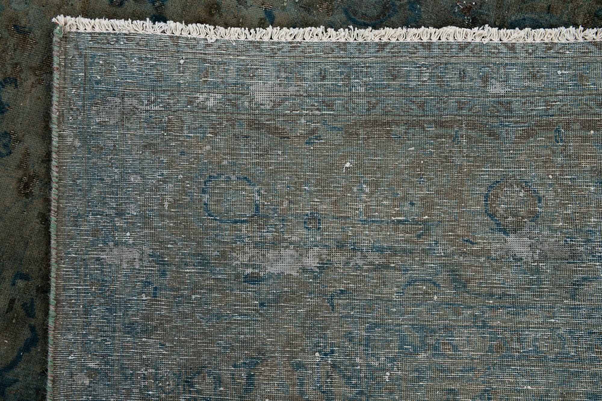 9' x 13' 6 Hand Knotted Ultra Vintage Persian Wool Rug