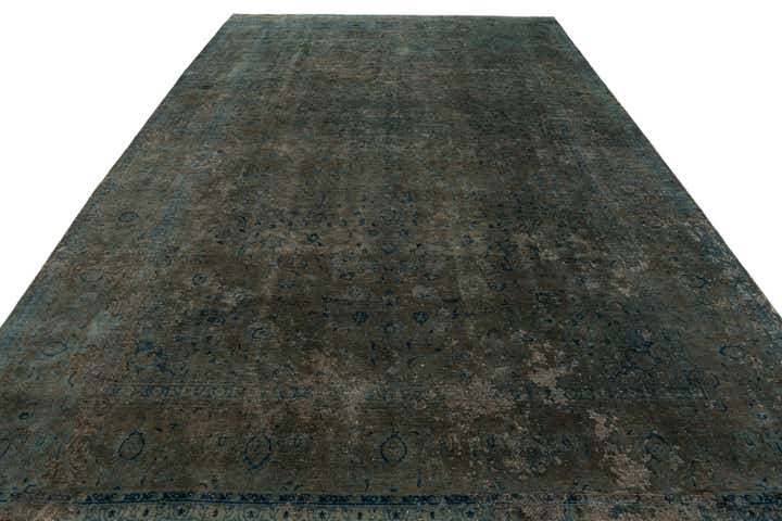 9' x 13' 6 Hand Knotted Ultra Vintage Persian Wool Rug