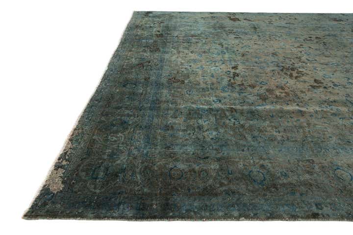 9' x 13' 6 Hand Knotted Ultra Vintage Persian Wool Rug