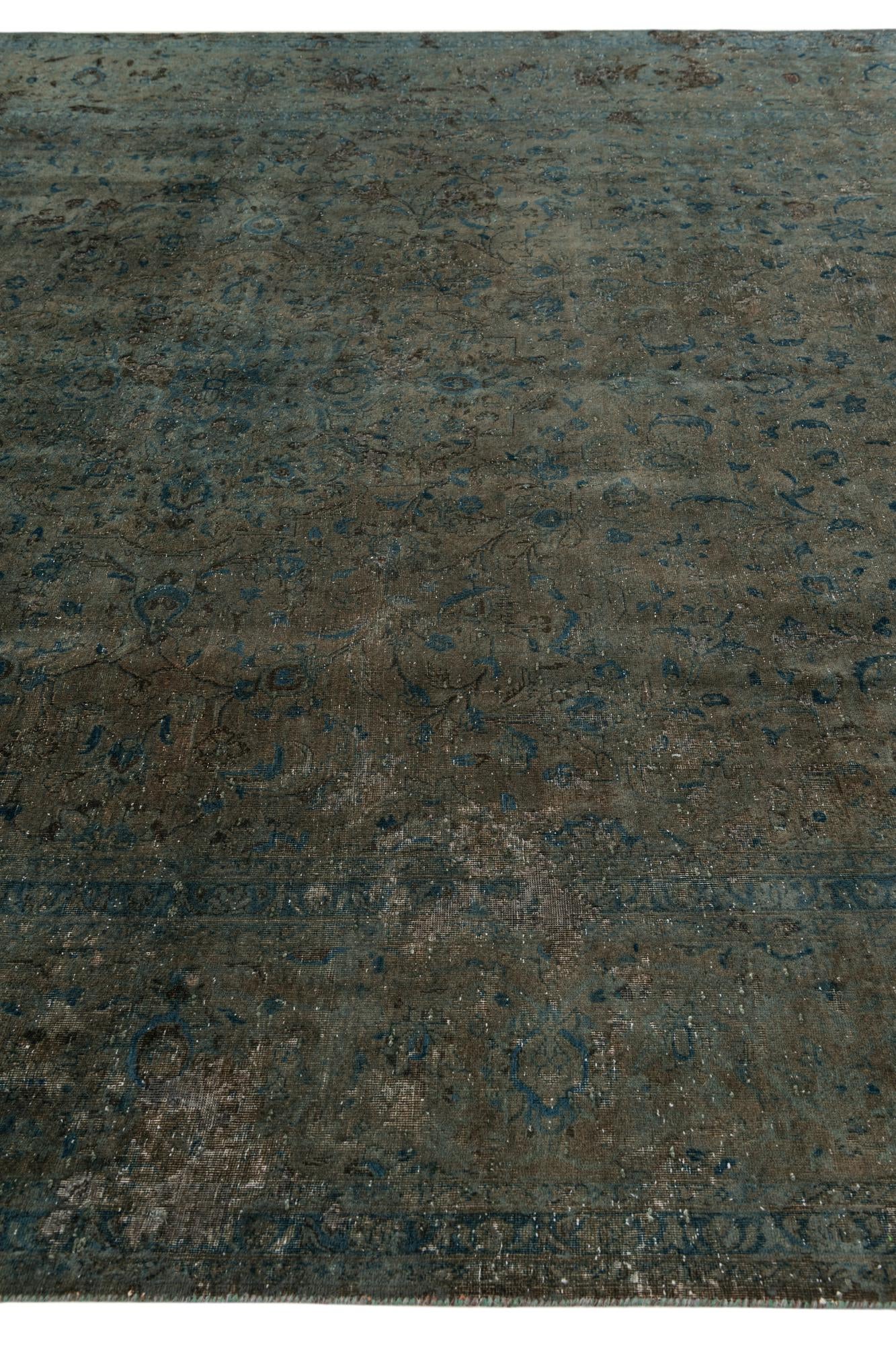 9' x 13' 6 Hand Knotted Ultra Vintage Persian Wool Rug