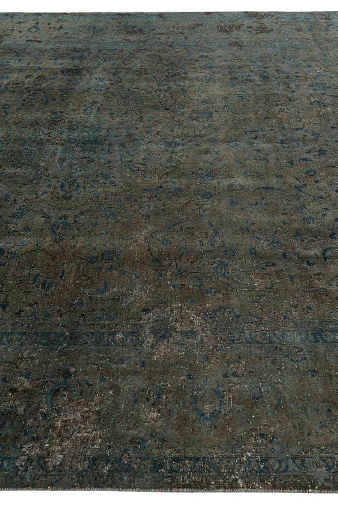 9' x 13' 6 Hand Knotted Ultra Vintage Persian Wool Rug