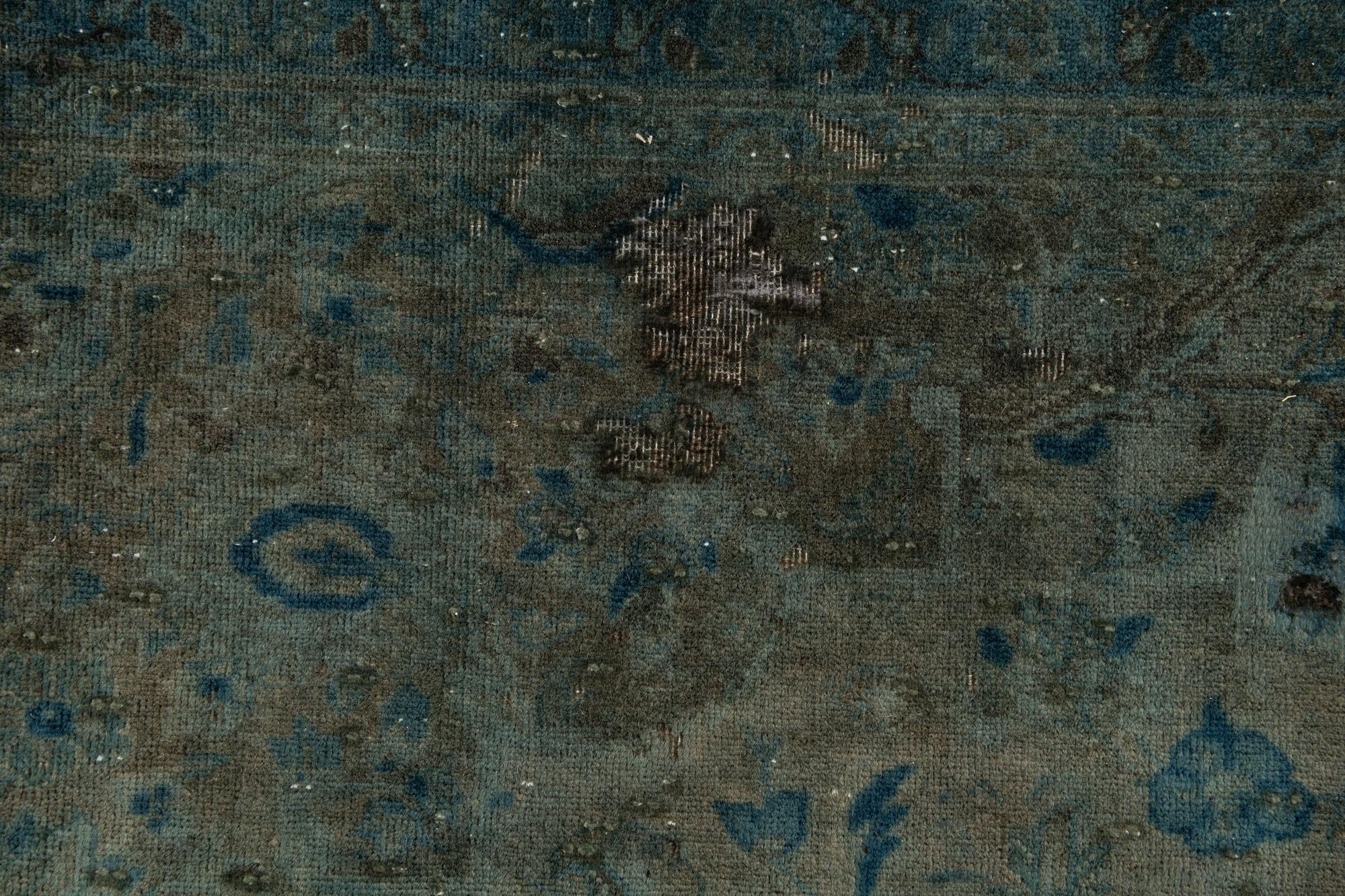 9' x 13' 6 Hand Knotted Ultra Vintage Persian Wool Rug