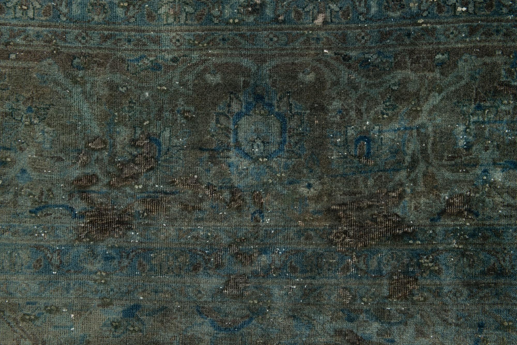 9' x 13' 6 Hand Knotted Ultra Vintage Persian Wool Rug