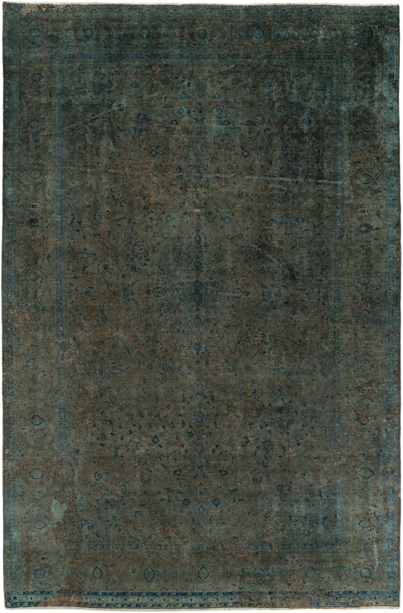 9' x 13' 6 Hand Knotted Ultra Vintage Persian Wool Rug