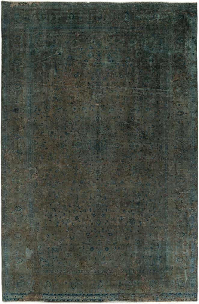 9' x 13' 6 Hand Knotted Ultra Vintage Persian Wool Rug