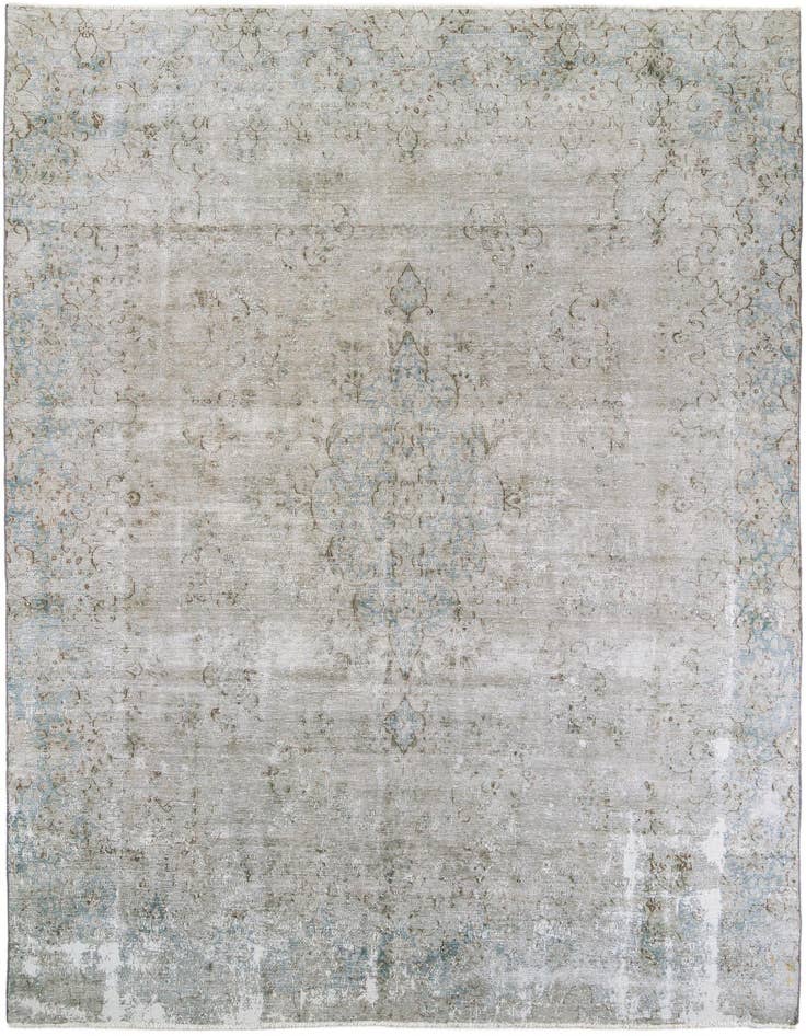 Detail image of 8' 9 x 12' Hand Knotted Ultra Vintage Persian Wool Rug