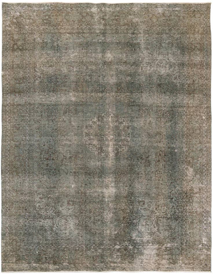 Detail image of 7' 10 x 10' 10 Hand Knotted Ultra Vintage Persian Wool Rug