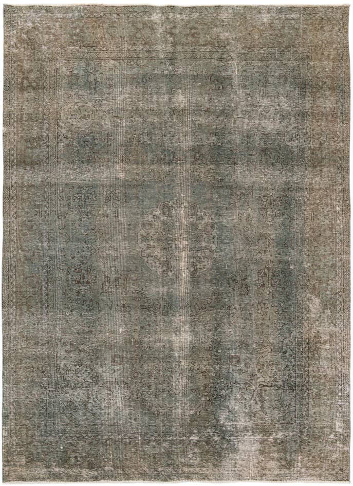 Detail image of 7' 10 x 10' 10 Hand Knotted Ultra Vintage Persian Wool Rug