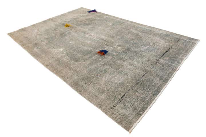 6' 1 x 9' 1 Hand Knotted Ultra Vintage Persian Wool Rug