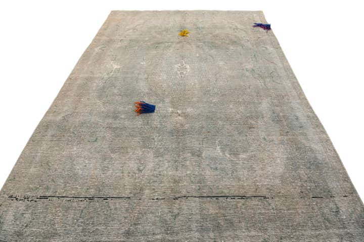 6' 1 x 9' 1 Hand Knotted Ultra Vintage Persian Wool Rug